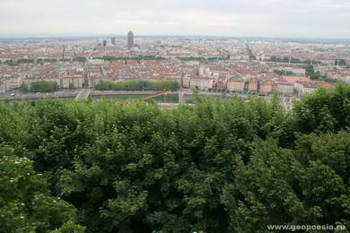 Панорама Лиона с горы Fourviere