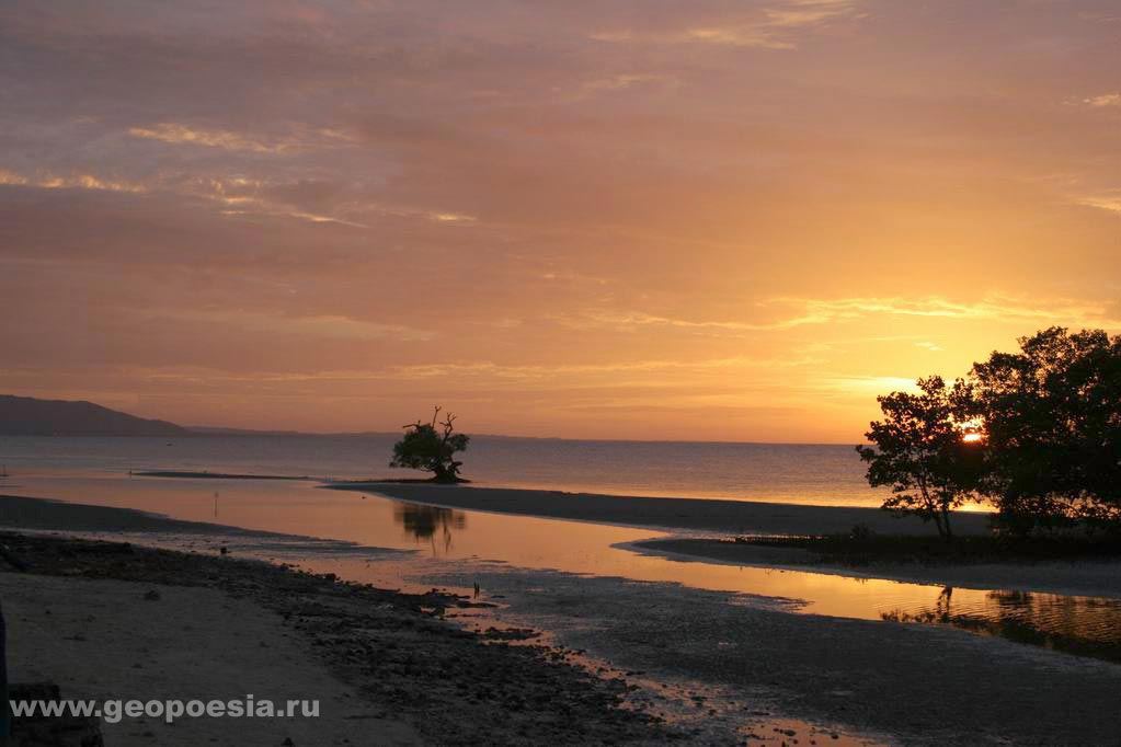Фото заката на море Себу