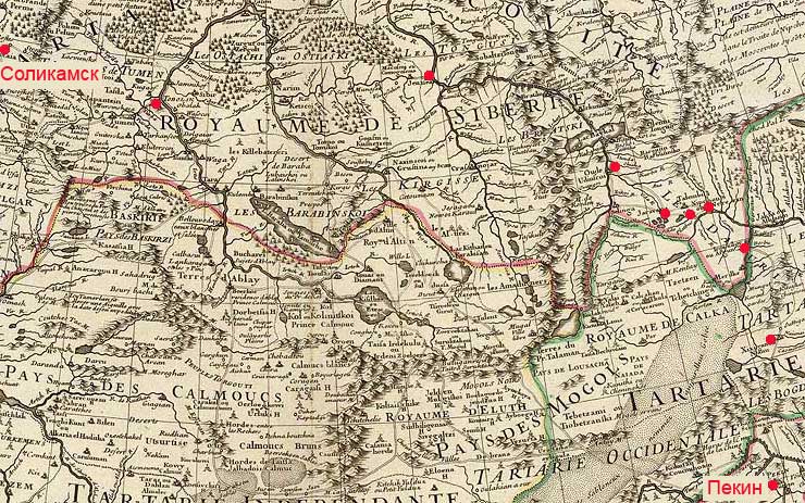 Map by Guillaume de l'Isle
