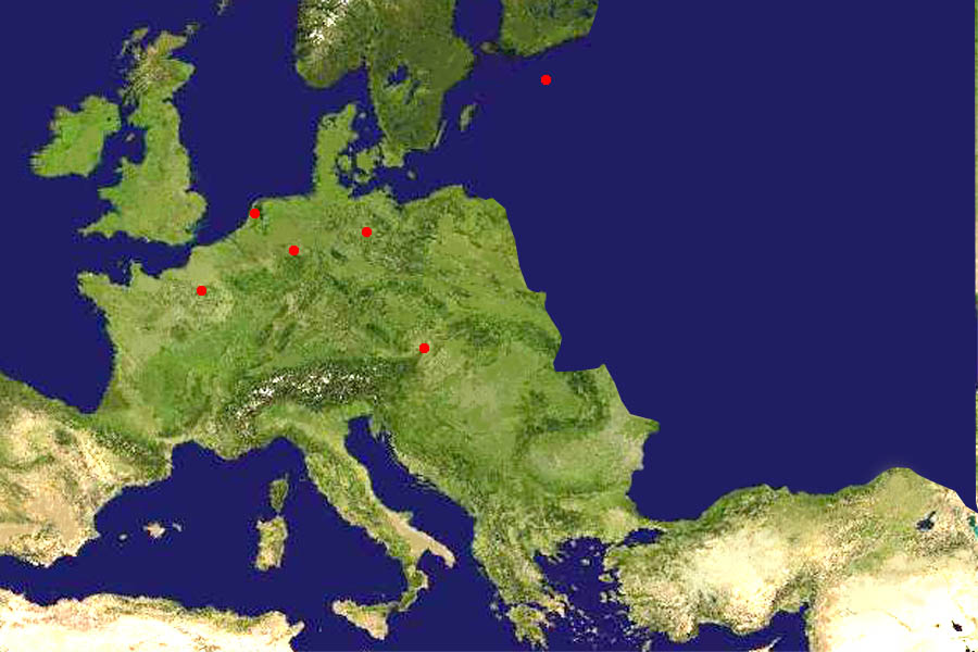 Большая карта Европы. Map of European Capitals