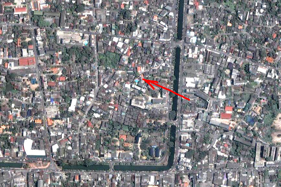 Большая њарта центра города Чанмай, север Таиланда. Map of Thailand