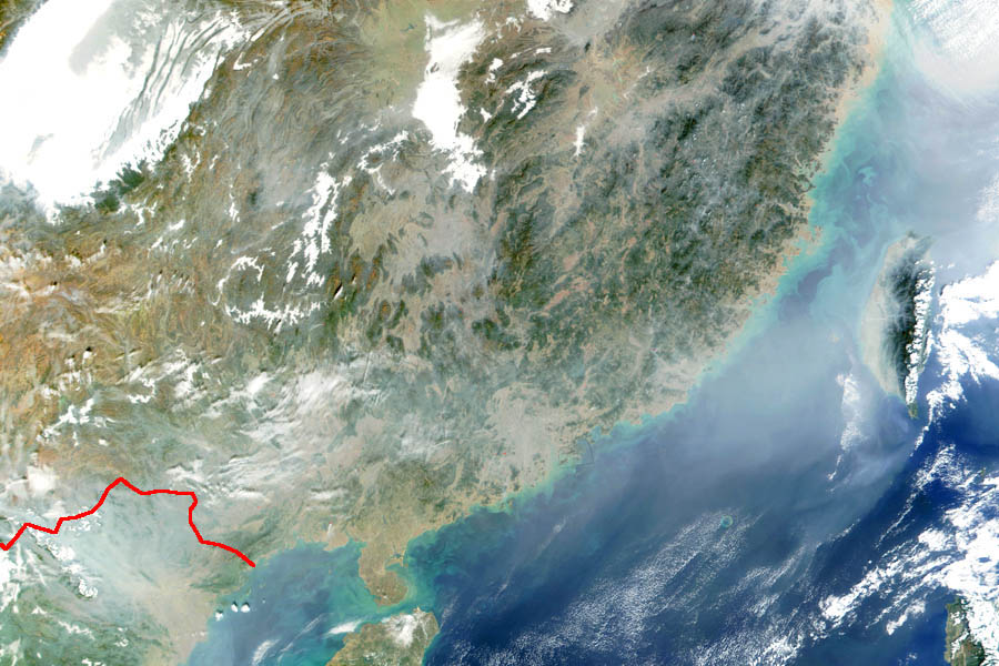 Большая карта Китая. Map of China