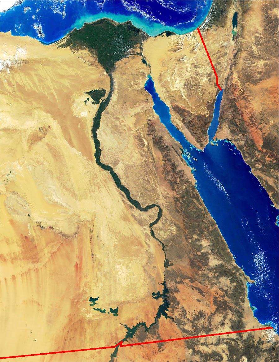Большая карта Египта. Map of Egypt