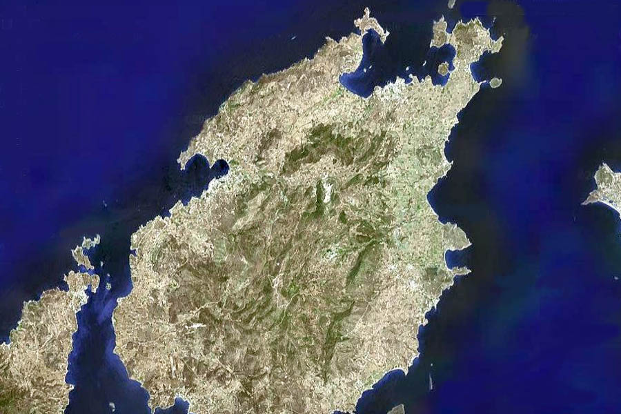 Большая њарта острова Парос. Map of Greece