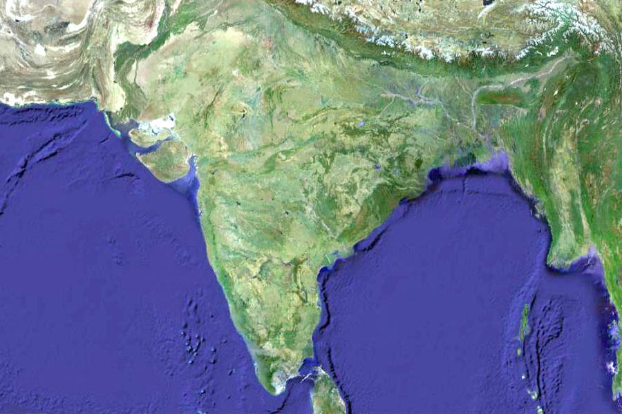 Большая карта Индии. Map of India