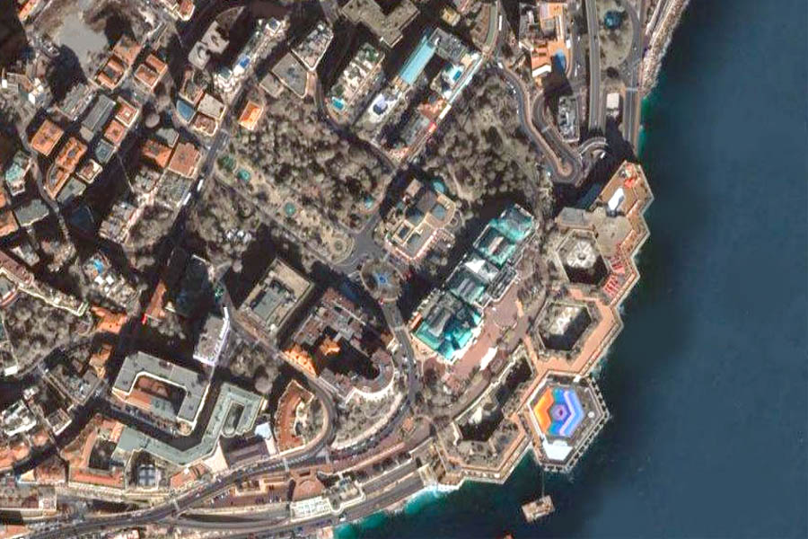 Большая њарта Монте-Карло. Map of Monaco