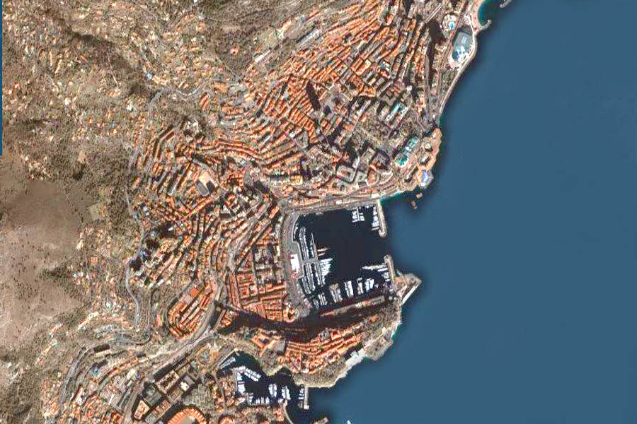 Большая карта Монако. Map of Monaco
