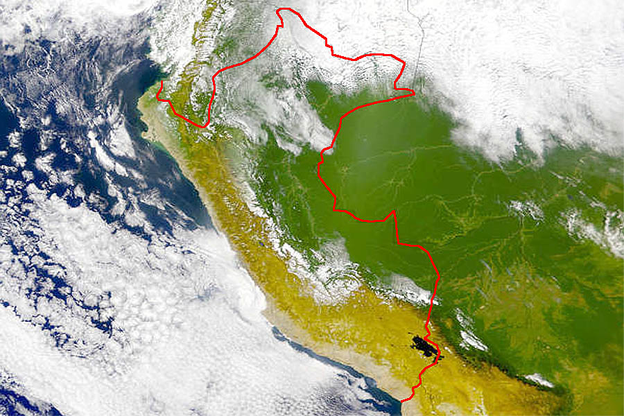 Большая карта Перу. Map of Peru