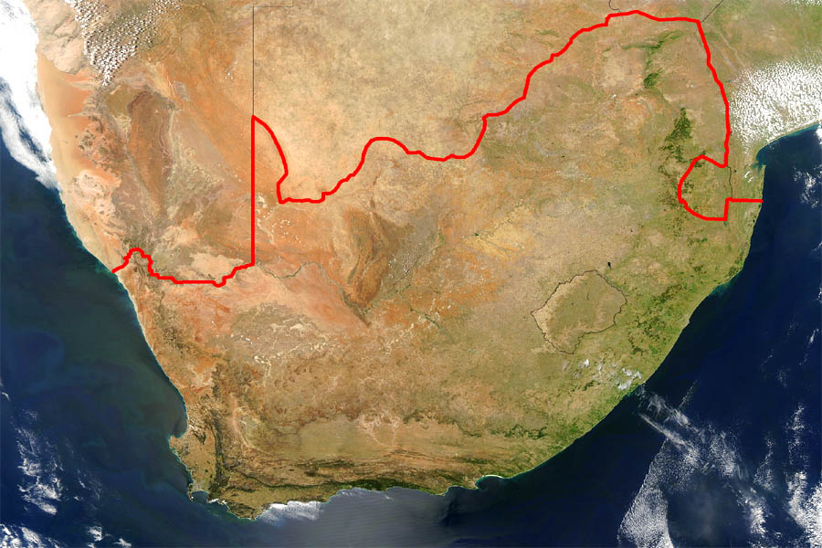 Большая карта ЮАР. Map of Sar