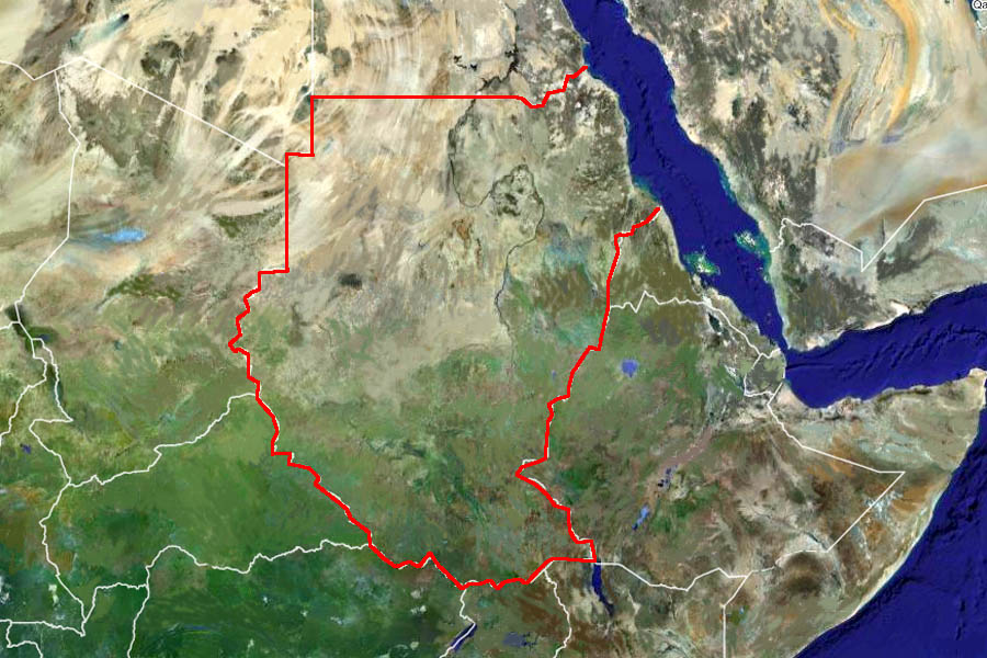 Большая карта Судана. Map of Sudan