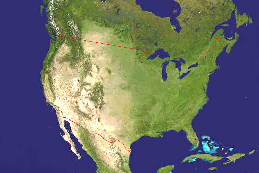 Большая карта США. Map of Usa