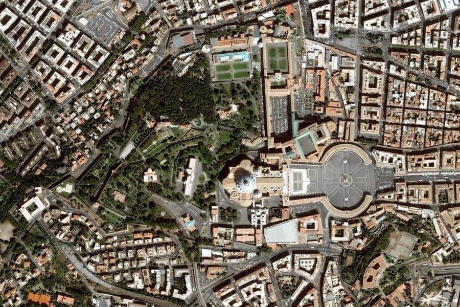 Большая карта Ватикана. Map of Vatican