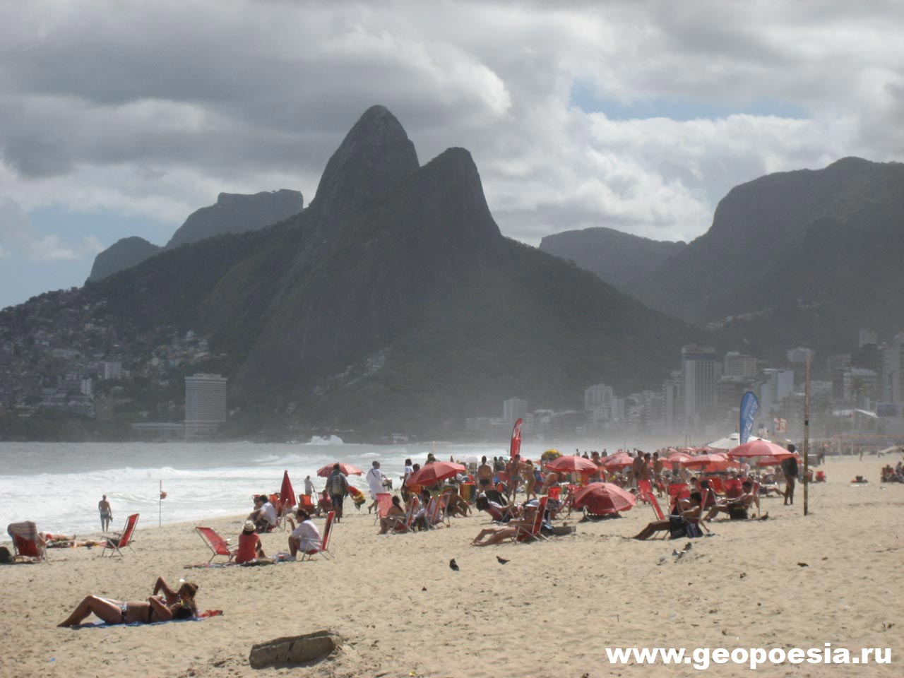 фото пляжа Ипанемы, Рио-де-Жанейро