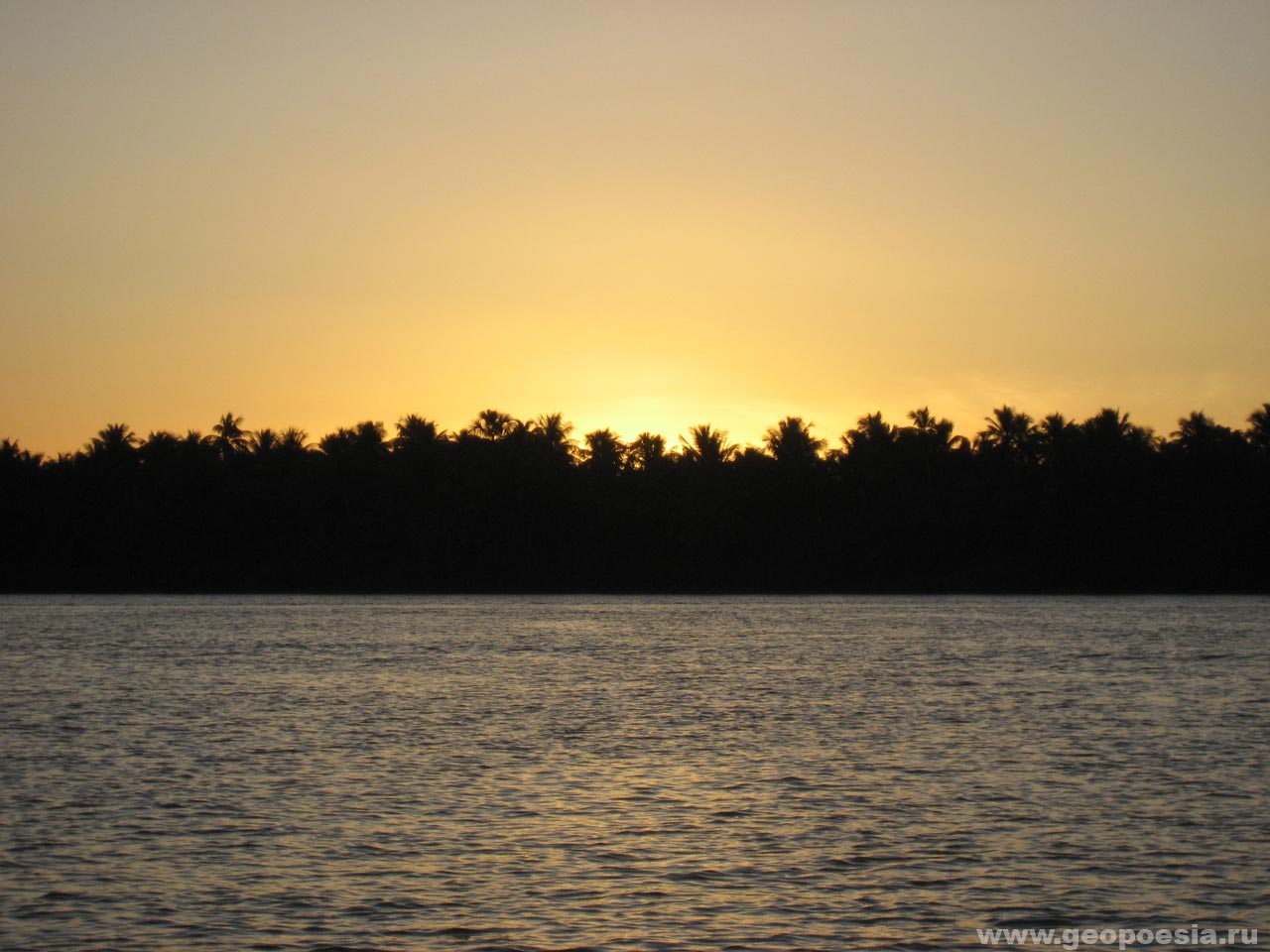 Фото заката в дельте Ориноко