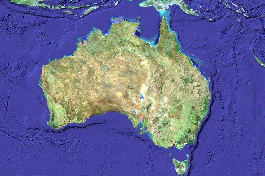 Большая карта Австралии. Map of Australia