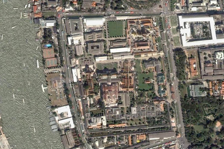 Большая њарта Бангкока, королевский дворец. Map of Bangkok. Map of Thailand