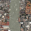 Карта центра Бангкока, каналы: увеличить