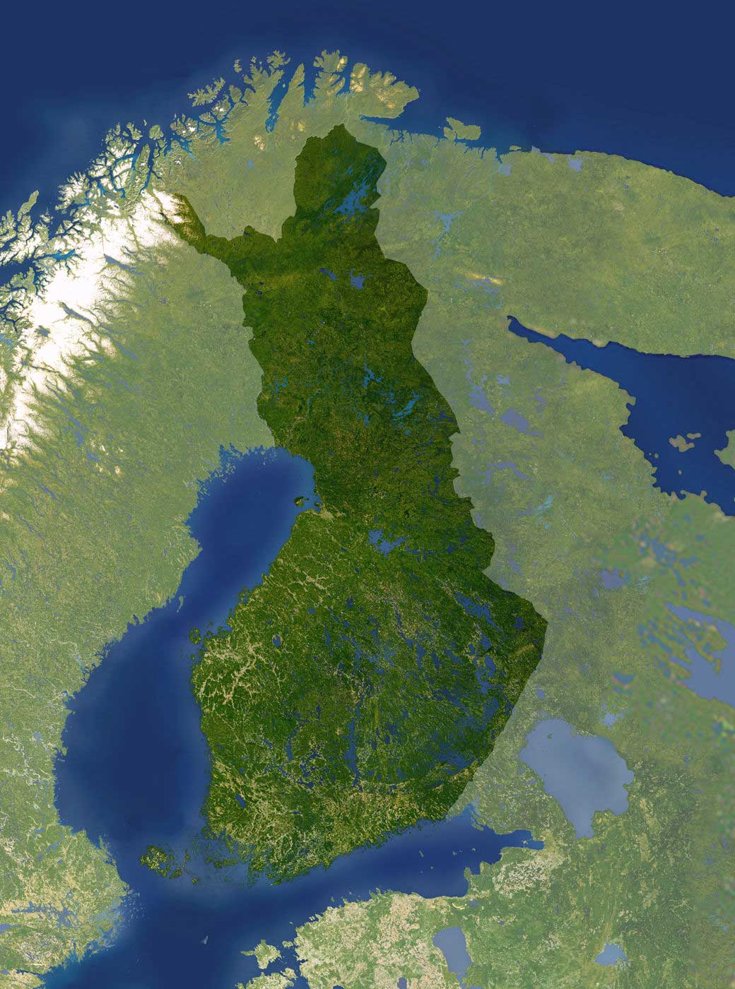 Большая карта Финляндии. Map of Finland