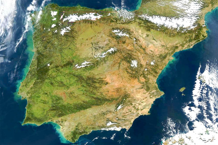 Большая карта Испании. Map of Spain