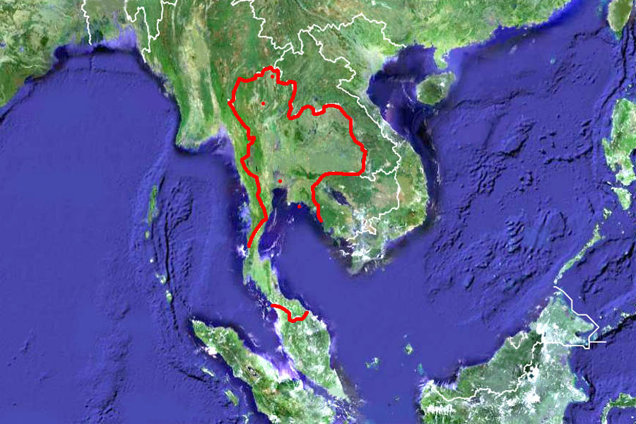 Большая карта Таиланда. Map of Thailand